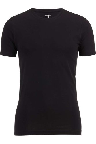 OLYMP Level Five Body Fit T-Shirt ronde hals zwart, Effen