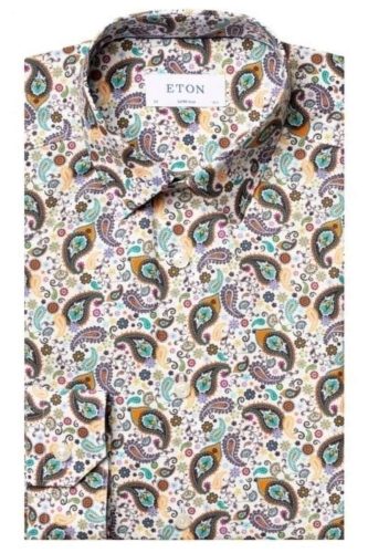 ETON Contemporary Fit Overhemd groen, Paisley