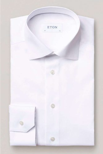 ETON Slim Fit Overhemd wit, Effen