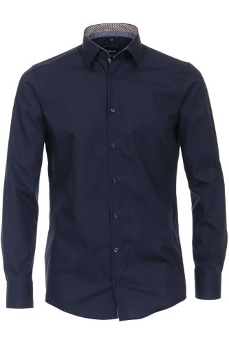 Venti Modern Fit Overhemd Marine, Effen