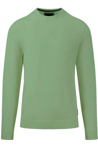 Fynch-Hatton Casual Fit Trui ronde halsgroen, Effen