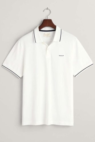 GANT Regular Fit Polo shirt Korte mouw wit