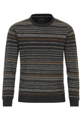 Casa Moda Casual Regular Fit Trui ronde hals groen, Effen