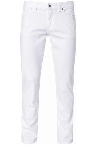 Alberto Regular Fit Jeans wit, Effen