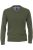 Redmond Casual Regular Fit Trui V-hals olijf, Melange