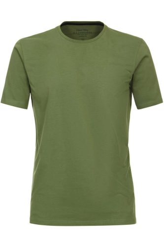 Redmond Casual Regular Fit T-Shirt ronde hals groen, Effen