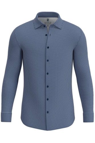 Desoto Slim Fit Jersey shirt donkerblauw, Motief