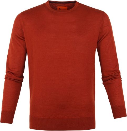 Suitable Pullover Merino O-neck Cognac