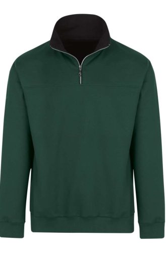 TRIGEMA Comfort Fit Half-Zip Sweater spar, Effen