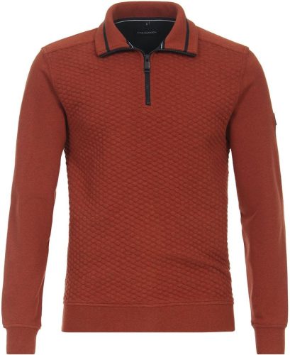 Casa Moda Halfzip Trui Structuur Rood