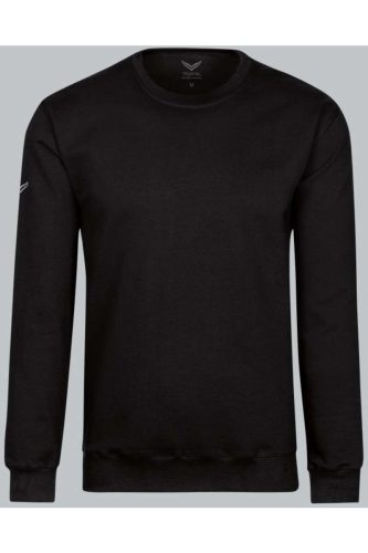 TRIGEMA Regular Fit Sweatshirt ronde halszwart, Effen