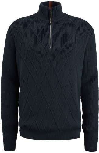 Vanguard Trui Half Zip Structuur Navy