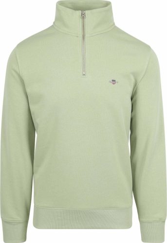 Gant Half Zip Trui Logo Lichtgroen