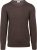 Profuomo Pullover V-Hals Merinowol Donkerbruin