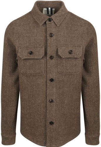 Profuomo Textured Overshirt Wol Bruin