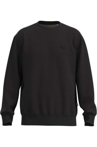 Kronstadt Regular Fit Sweatshirt ronde halszwart, Effen