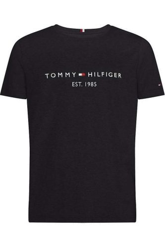 Tommy Hilfiger Slim Fit T-Shirt zwart, Bedrukt