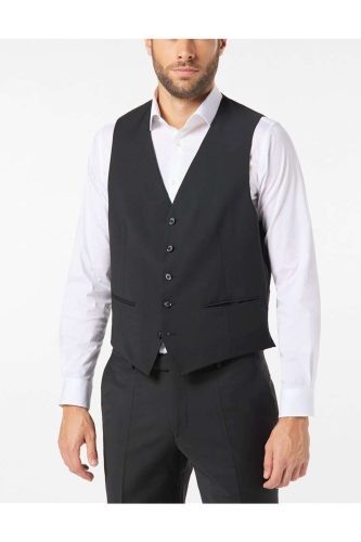 Pierre Cardin Hugo Modern Fit Vest zwart, Effen