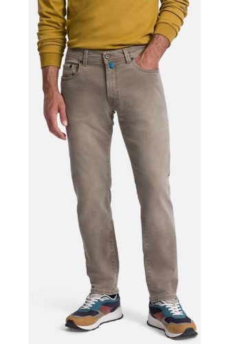 Pierre Cardin Lyon Tapered Fit Jeans bruin, Effen