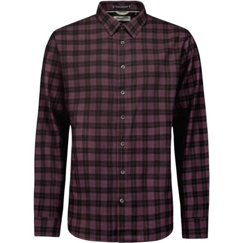 No Excess Shirt check aubergine