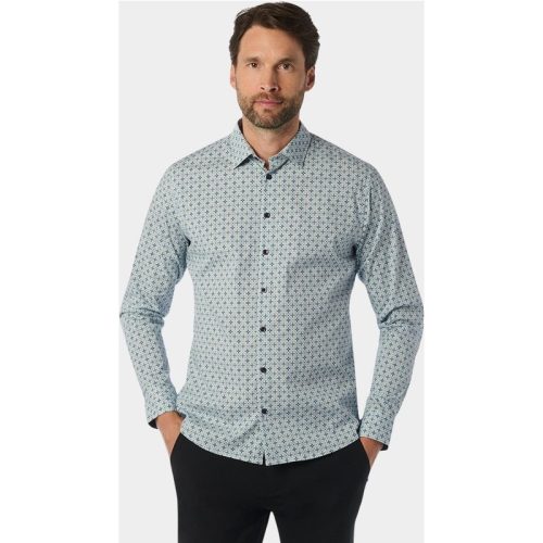 No Excess Casual hemd lange mouw shirt stretch allover printed 25450732/130