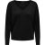 Only Onlisabel l/s v-neck shine top jrs black/black gli