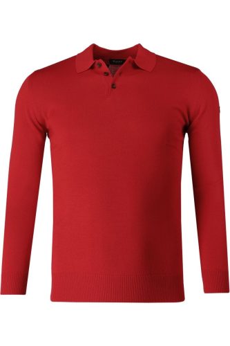 MAERZ Superwash Classic Fit Trui Polokraag rood, Effen