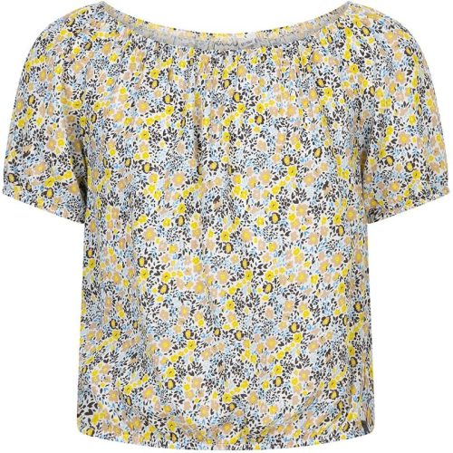 Indian Blue Meisjes crop top bloemen licht