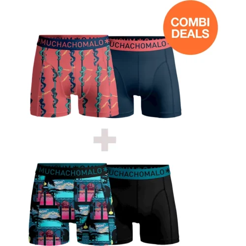 Muchachomalo Heren 2+2-pack boxershorts print