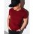 Ombre heren t-shirt bordeaux s1370