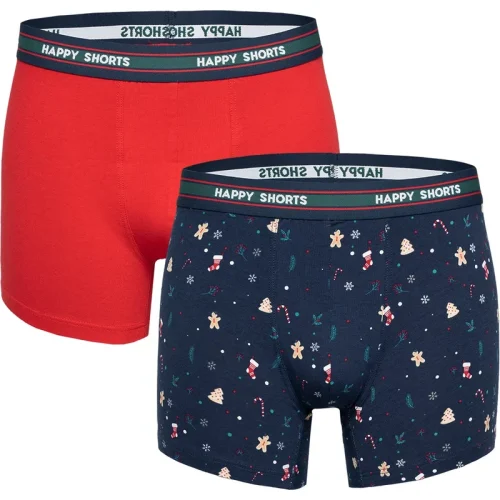 Happy Shorts 2-pack kerst boxershorts heren christmas stuff