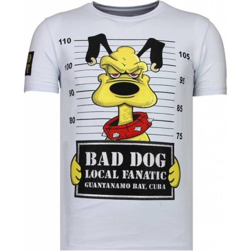 Local Fanatic Bad dog rhinestone t-shirt