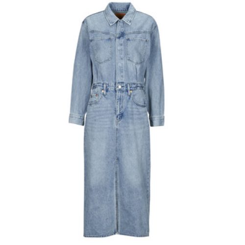 Lange Jurk Levis WESTERN DENIM MIDI DRESS”