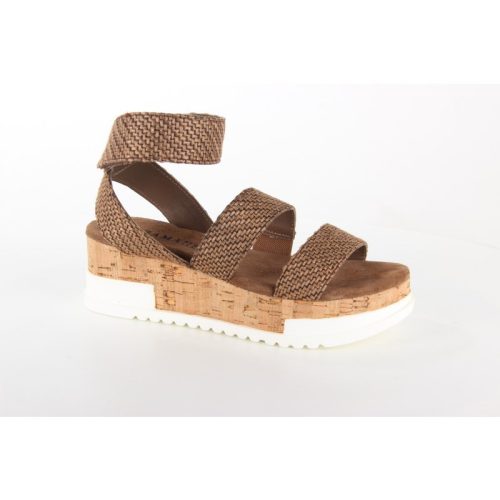 Lazamani 75.812 brown dames sandalen sportief