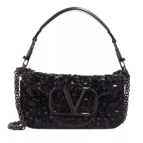 Valentino Garavani Crossbody bags – Small Logo Shoulder Bag With Crystals in zwart