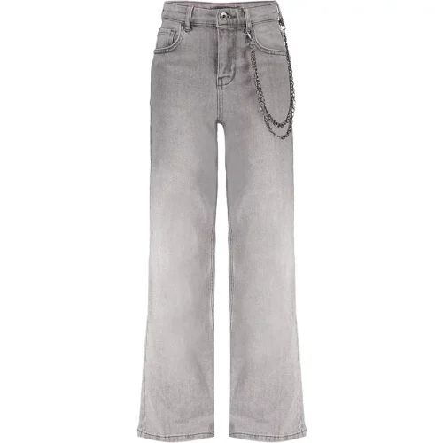 Frankie & Liberty Meisjes broek attitude wide leg grey denim