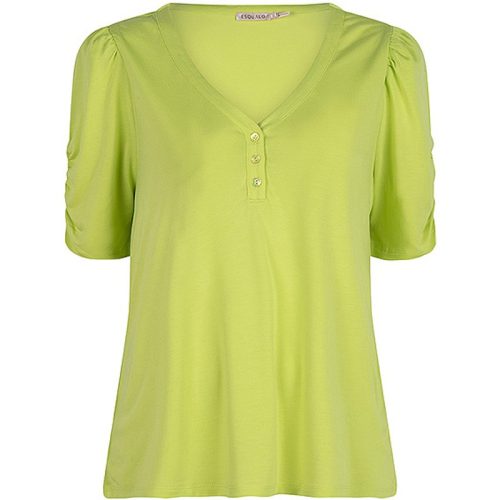 Esqualo T-shirt hs23-30235 puff sleeve lime