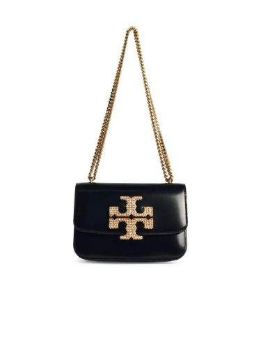 Tory Burch Shoppers – Eleanor’ Black Leather Crossbody Bag in zwart