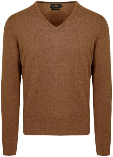 Steppin’ Out Trui Cotton Cashmere V-hals Camel