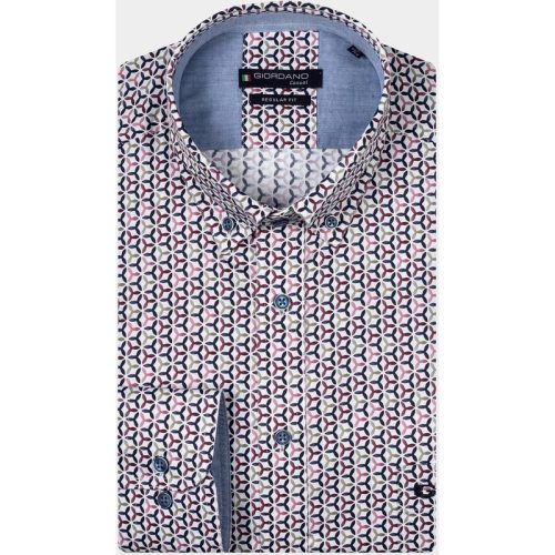 Giordano Casual hemd lange mouw Roze Ivy, LS Button Down Propeller 427018/50