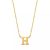 Isabel Bernard Kettingen – Le Marais Chloé 14 Karat Initial Necklace Letter H in gold