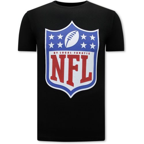 Local Fanatic Nfl shield team print t-shirt