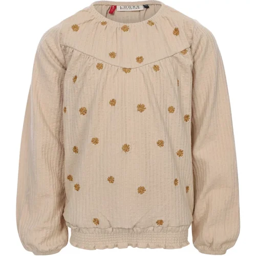 Looxs Revolution Meisjes top embroidery latte