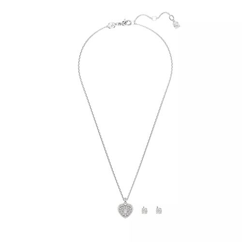 Swarovski Kettingen – Hyperbola set, Heart, Rhodium plated in white