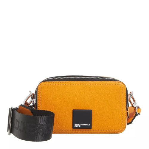 Karl Lagerfeld Jeans Crossbody bags – Tech Leather Camera Bag Patch in oranje