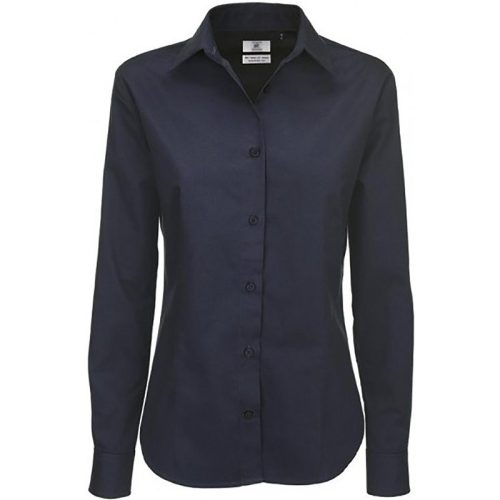 B and C B&c vrouwen/dames sharp twill shirt met lange mouwen