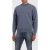 Purewhite heren loose fit knitwear crewneck ls blue