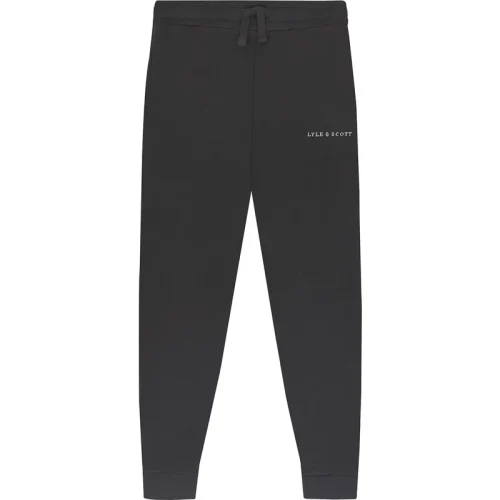 Lyle and Scott Sweat broek script gun metal