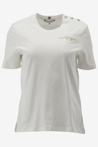 Tommy hilfiger t-shirt reg gold button c-n