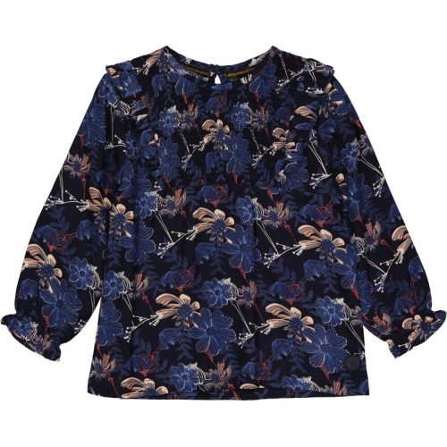 Levv Meisjes blouse birgit aop donker bloemen